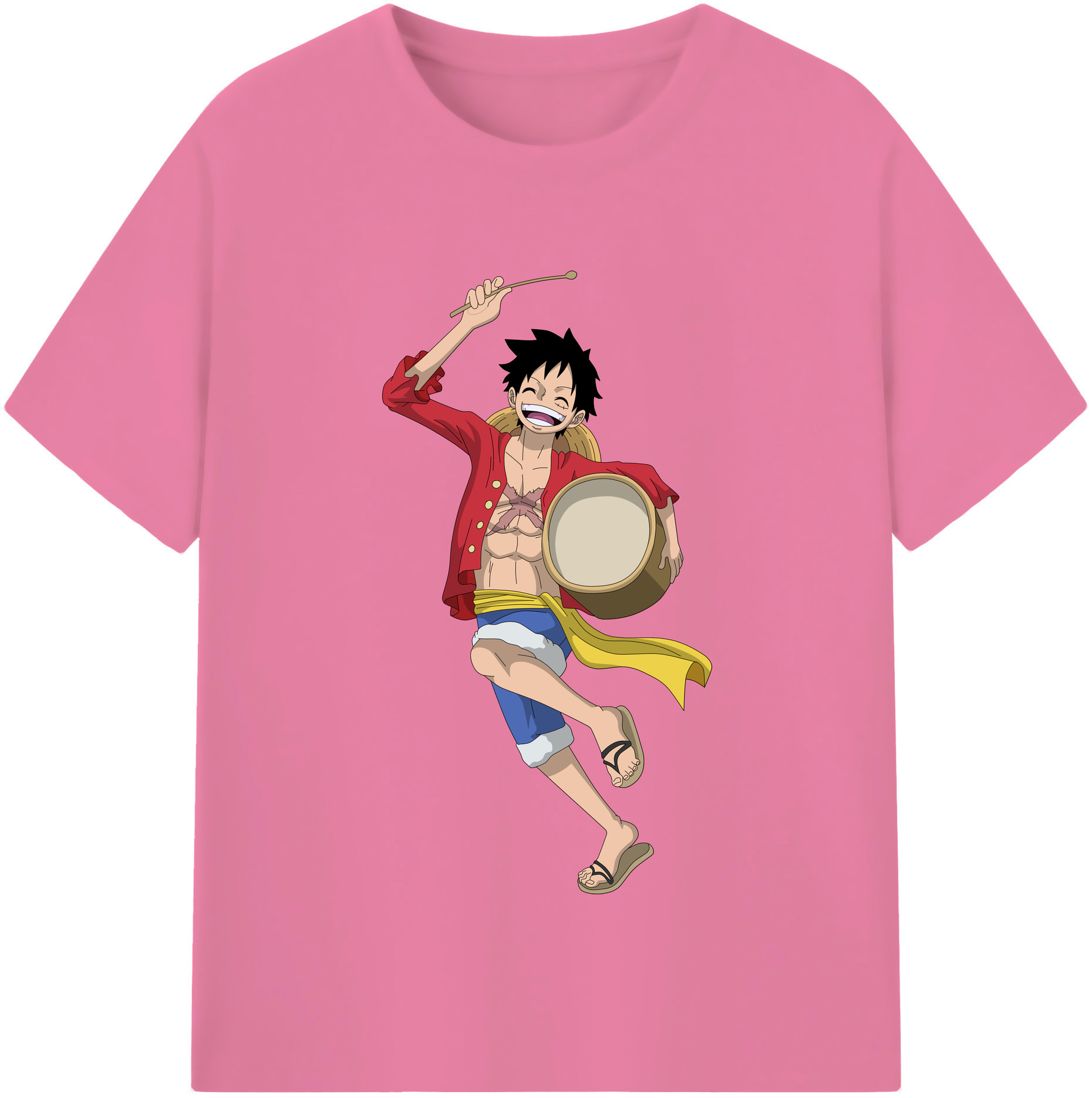 ワンピース モンキー・D・ルフィ ONE PIECE Monkey D. Luffy 綿100％半袖Tシャツ（フロントプリント）